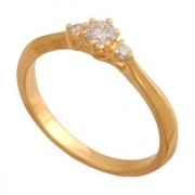 Złoty pierścionek z Brylantem Dp162