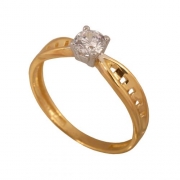 Złoty pierścionek zaręczynowy Pi306
