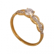 Złoty pierścionek zaręczynowy Pi301