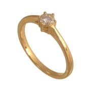 Złoty pierścionek z Brylantem Dp183